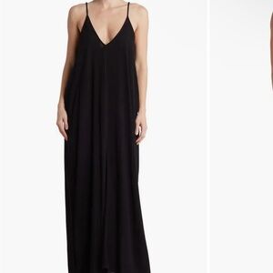 Elegant Black Slip maxi Dress